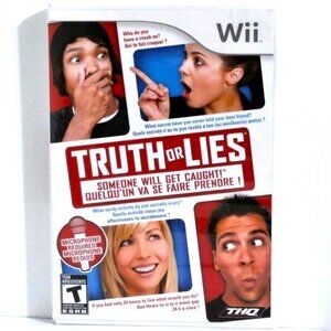 NINTENDO Wii TRUTH OR LIES, THQ with Instruction Book, Microphone Required